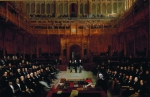 Lionel de Rothschild being introduced into the House of Commons in 1858