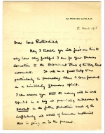 First page of a letter from Robert Baden Powell to Lord Rothschild