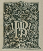 Book plate of Lionel Walter 2nd Lord Rothschild