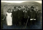 Edmond de Rothschild with settlers in Palestine c.1930