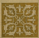 Design for a ceiling tile for the library of Gustave de Rothschild (1829-1911).