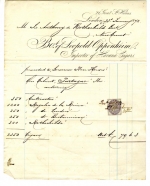 Invoice dated 23 January 1872 sent to Sir Anthony de Rothschild (1810-1876) from Leopold Oppenheim an importer of Havana cigars.