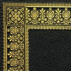 Detail of gold decoration on the cover the the 70th birthday testimonial to Lord Rothschild from the inhabitants of Tring