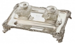Silver ink stand presented to Lionel de Rothschild by the staff of New Court on the occasion of his marriage to Miss Marie-Louise Beer in 1912