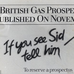 Detail of one of the many newspaper adverts to encourage investors