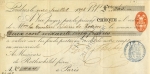 Cheque drawn on de Rothschild Frères