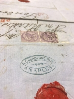 Envelope addressed to A C de Rothschild at the Naples house