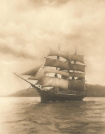 Schiffsbilder (Brigg in Hafen Korinth)