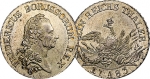 Prussian silver thaler 1783. Struck under Frederick II 'The Great'. The thaler contains 0.537 troy ounces of silver.
