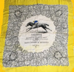 Silk scarf commemorating the Grand Prix de Paris won by Crudité in 1935