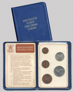 Set of 'New Pence' decimal coins