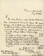 Letter from Levi Woodbury to Nathan Rothschild 1836