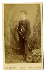 Lionel Walter Rothschild as a young boy with his butterfly net
