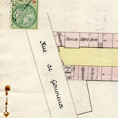 Plan of the training stables at 10 rue St Laurent in Chantilly