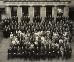 Staff of N M Rothschild & Sons in the courtyard of the second New Court 1962