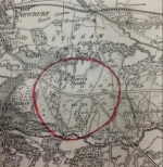 Detail of map returned with SPNR survey return No.118 (Greenham Common circled in red)